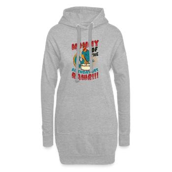 Dinosaure Maman d’Birthday Boy - Sweat-shirt à capuche long Femme - gris chiné - Devant