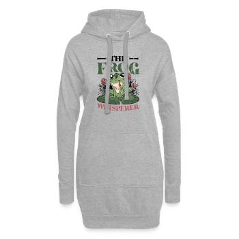 Der Froschflüsterer - Hoodie-Kleid - Grau meliert - Vorne