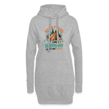 Scout Papa comme un papa normal, seulement beaucoup plus cool - Sweat-shirt à capuche long Femme - gris chiné - Devant
