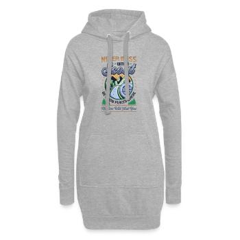 Leg dich niemals mit einem Scout an - Hoodie-Kleid - Grau meliert - Vorne
