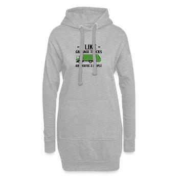 Camion à ordures Müllmann - Sweat-shirt à capuche long Femme - gris chiné - Devant