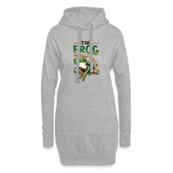 Der Froschflüsterer - Hoodie-Kleid - Grau meliert - Vorne