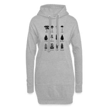 Tree - Hoodie Dress - heather grey - Front