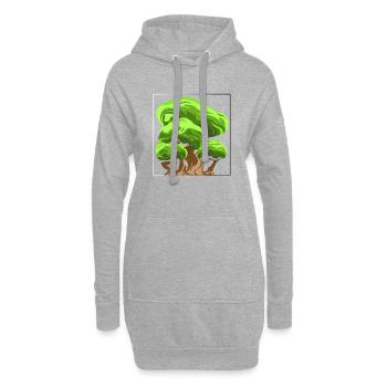 Tree - Hoodie Dress - heather grey - Front