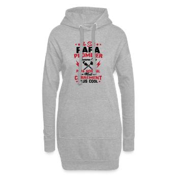 Papa plombier comme un papa normal mais plus cool - Sweat-shirt à capuche long Femme - gris chiné - Devant