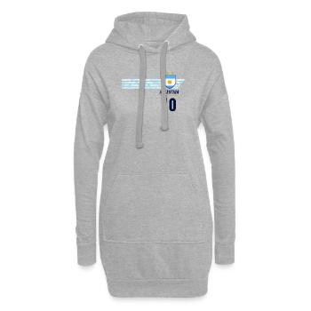 Argentinien Albiceleste Fußball Fan Trikot - Hoodie-Kleid - Grau meliert - Vorne