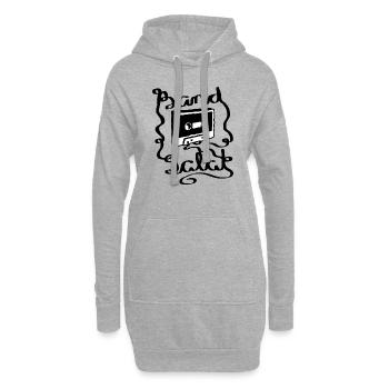 Bandsalat Mixtape Retro Design 80er Jahre Musik - Hoodie-Kleid - Grau meliert - Vorne