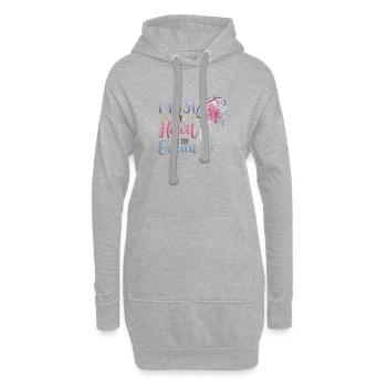 J’ai perdu mon cœur à cause des méduses de l’océan - Sweat-shirt à capuche long Femme - gris chiné - Devant