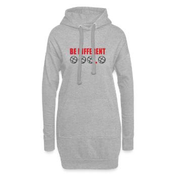 Boccia Kugeln Boulespieler Sprüche Minimalist - Hoodie-Kleid - Grau meliert - Vorne