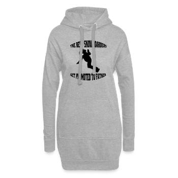 Snowboard Vater Wintersport Snowboardfahrer Papa - Hoodie-Kleid - Grau meliert - Vorne