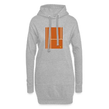 Tennisplatz Minimalist Design Tennisspieler - Hoodie-Kleid - Grau meliert - Vorne