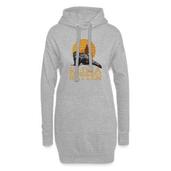 Protection de l’environnement Protection du climat Bien-être animal Sauvetage castor - Sweat-shirt à capuche long Femme - gris chiné - Devant