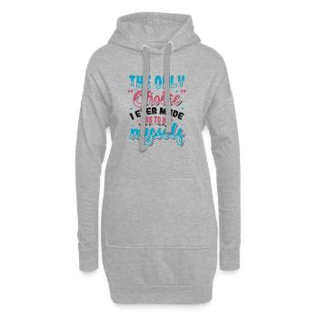 Le seul choix, c’était moi-même, transgenre - Sweat-shirt à capuche long Femme - gris chiné - Devant