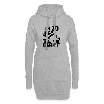 Ich bin 30 und Diggin' It - Hoodie-Kleid - Grau meliert - Vorne