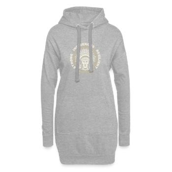 Starker Indigener Widerstandsfähiger Eingeborener - Hoodie-Kleid - Grau meliert - Vorne