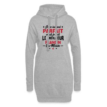 Pas parfait mais le meilleur frangin du monde - Sweat-shirt à capuche long Femme - gris chiné - Devant