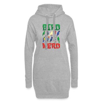 Observation des oiseaux Nerd - Sweat-shirt à capuche long Femme - gris chiné - Devant