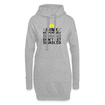 Dink de manière responsable ne se fait pas écraser - Pickleball - Sweat-shirt à capuche long Femme - gris chiné - Devant