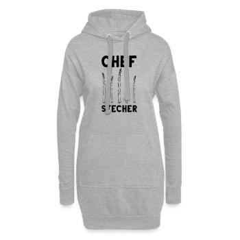 Chefstecher Spargelstecher Spargelernte Bauer - Hoodie-Kleid - Grau meliert - Vorne