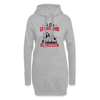 Je Suis Le Meilleur Pointeur Que Je Connaisse - Sweat-shirt à capuche long Femme - gris chiné - Devant