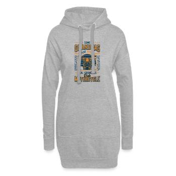 Einige Opas spielen Bingo richtige fahren Motorrad - Hoodie-Kleid - Grau meliert - Vorne