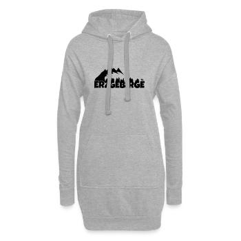 Erzgebirge ist meine Heimat - Hoodie-Kleid - Grau meliert - Vorne