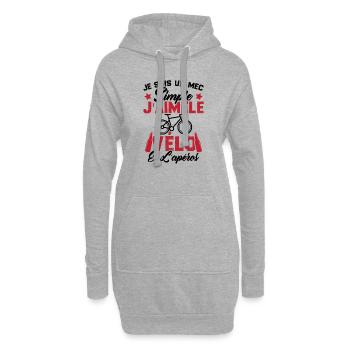 Je Suis Un Mec Simple J'aime Le Vélo Et L'apéro - Sweat-shirt à capuche long Femme - gris chiné - Devant