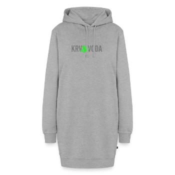 Balkan - Jugo Spruch - krv nije voda- fun - Balkan - Hoodie-Kleid - Grau meliert - Vorne