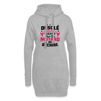 Désolé cette fille est déjà prise par un motard - Sweat-shirt à capuche long Femme - gris chiné - Devant