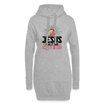 Jésus Bible Église religieuse chrétienne Don - Sweat-shirt à capuche long Femme - gris chiné - Devant