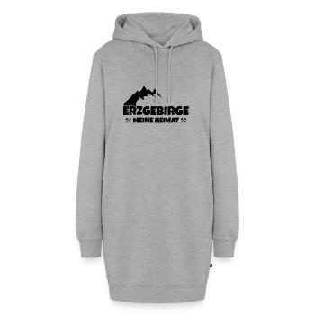 Bergbau im Erzgebirge - Hoodie-Kleid - Grau meliert - Vorne