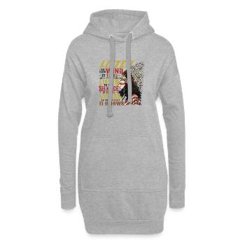 Le vent parle Le silence parle Le cœur connaît les Indiens - Sweat-shirt à capuche long Femme - gris chiné - Devant