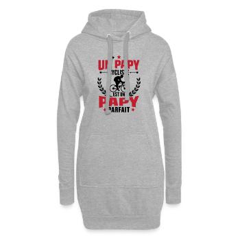 Un papy cycliste est un papy parfait Cadeau - Sweat-shirt à capuche long Femme - gris chiné - Devant