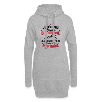 Cadeau J'ai juste besoin d'aller à la montagne - Sweat-shirt à capuche long Femme - gris chiné - Devant