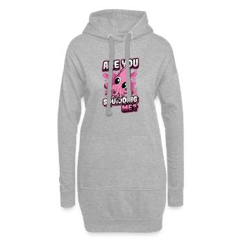 Are You Squidding Me Zoologist Octopus Squid - Hoodie Dress - heather grey - Front