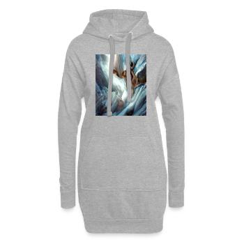 great ART on great PEOPLE - Hoodie-Kleid - Grau meliert - Vorne