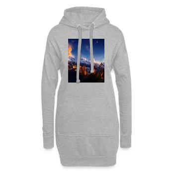 great ART on great PEOPLE - Hoodie-Kleid - Grau meliert - Vorne