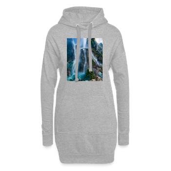 great ART on great PEOPLE - Hoodie-Kleid - Grau meliert - Vorne