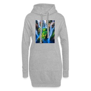 great ART on great PEOPLE - Hoodie-Kleid - Grau meliert - Vorne