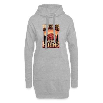 Les week-ends sont pour les randonnées en plein air - Sweat-shirt à capuche long Femme - gris chiné - Devant