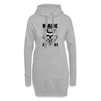 Fabriqué en 2007 Vintage Retro Limited Edition - Sweat-shirt à capuche long Femme - gris chiné - Devant