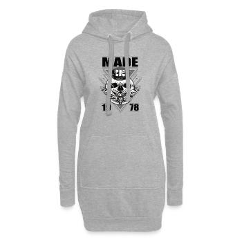 Fabriqué en 1978 Vintage Retro Limited Edition - Sweat-shirt à capuche long Femme - gris chiné - Devant