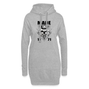 Fabriqué en 1971 Vintage Retro Limited Edition - Sweat-shirt à capuche long Femme - gris chiné - Devant