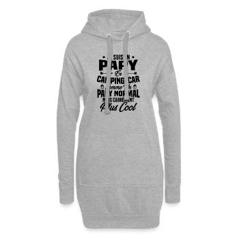 Je suis papy en camping-car comme un papy normal - Sweat-shirt à capuche long Femme - gris chiné - Devant