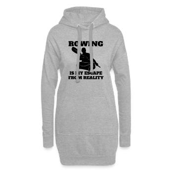 Rameurs drôles de club d’aviron rameur disant rameur - Sweat-shirt à capuche long Femme - gris chiné - Devant