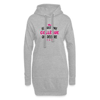 Je suis une collègue qui déchire - Sweat-shirt à capuche long Femme - gris chiné - Devant