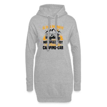 Je suis retraité et piloter un camping-car Cadeau - Sweat-shirt à capuche long Femme - gris chiné - Devant