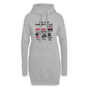 Ce que je fais pendant mon temps libre Jeux video - Sweat-shirt à capuche long Femme - gris chiné - Devant