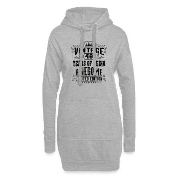 46 ans d’être génial 46 anniversaire 46 ans - Sweat-shirt à capuche long Femme - gris chiné - Devant