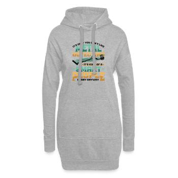 Metalldetektor Hobby Metalldetektion - Hoodie-Kleid - Grau meliert - Vorne